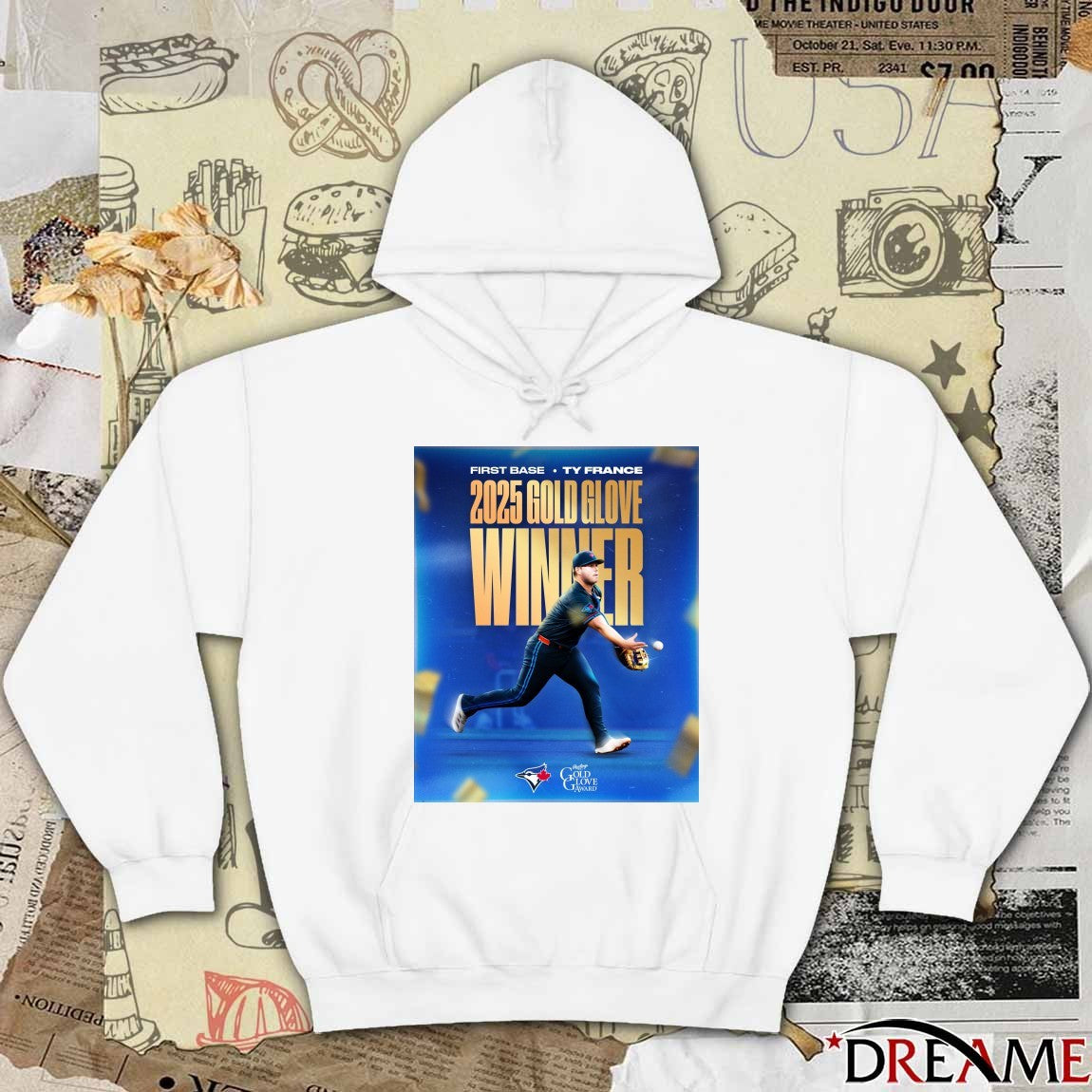 Toronto Blue Jays Ty France 2025 Rawlings Gold Glove Award Winner Poster t-shirt