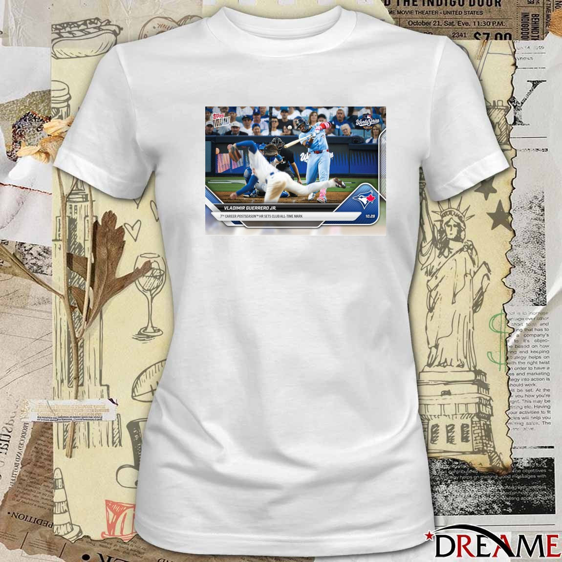 Toronto Blue Jays Vladimir Guerrero Jr. 2025 MLB Topps 7th Career Postseason HR Sets Club All-Time Mark t-shirt