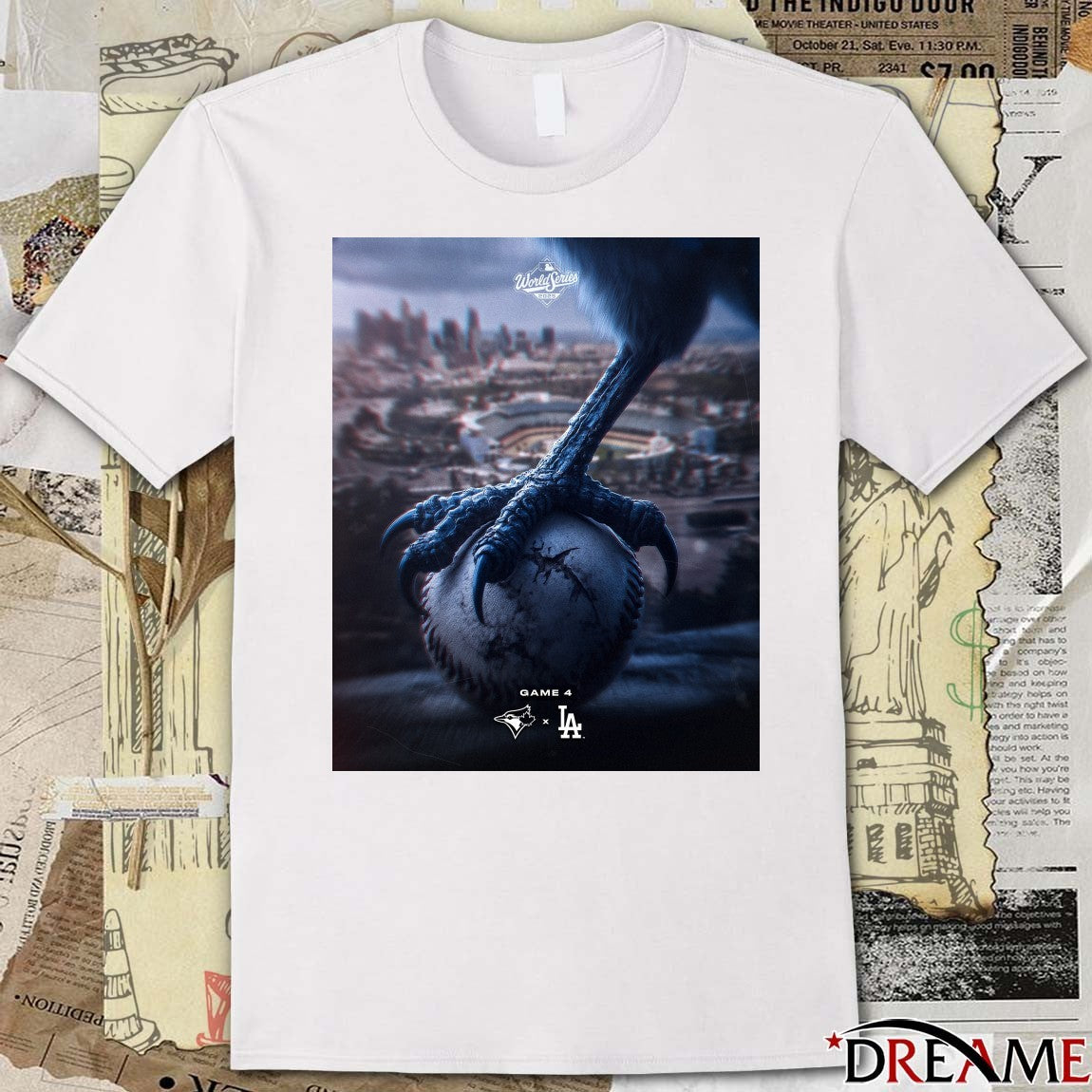 Toronto Blue Jays Vs Los Angeles Dodgers MLB World Series 2025 Game 4 Fight Back Poster t-shirt