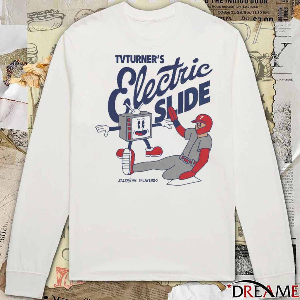 Trea Turner Tvturner’s Electric Slide Philadelphia Phillies MLB Slash Line Signature t-shirt