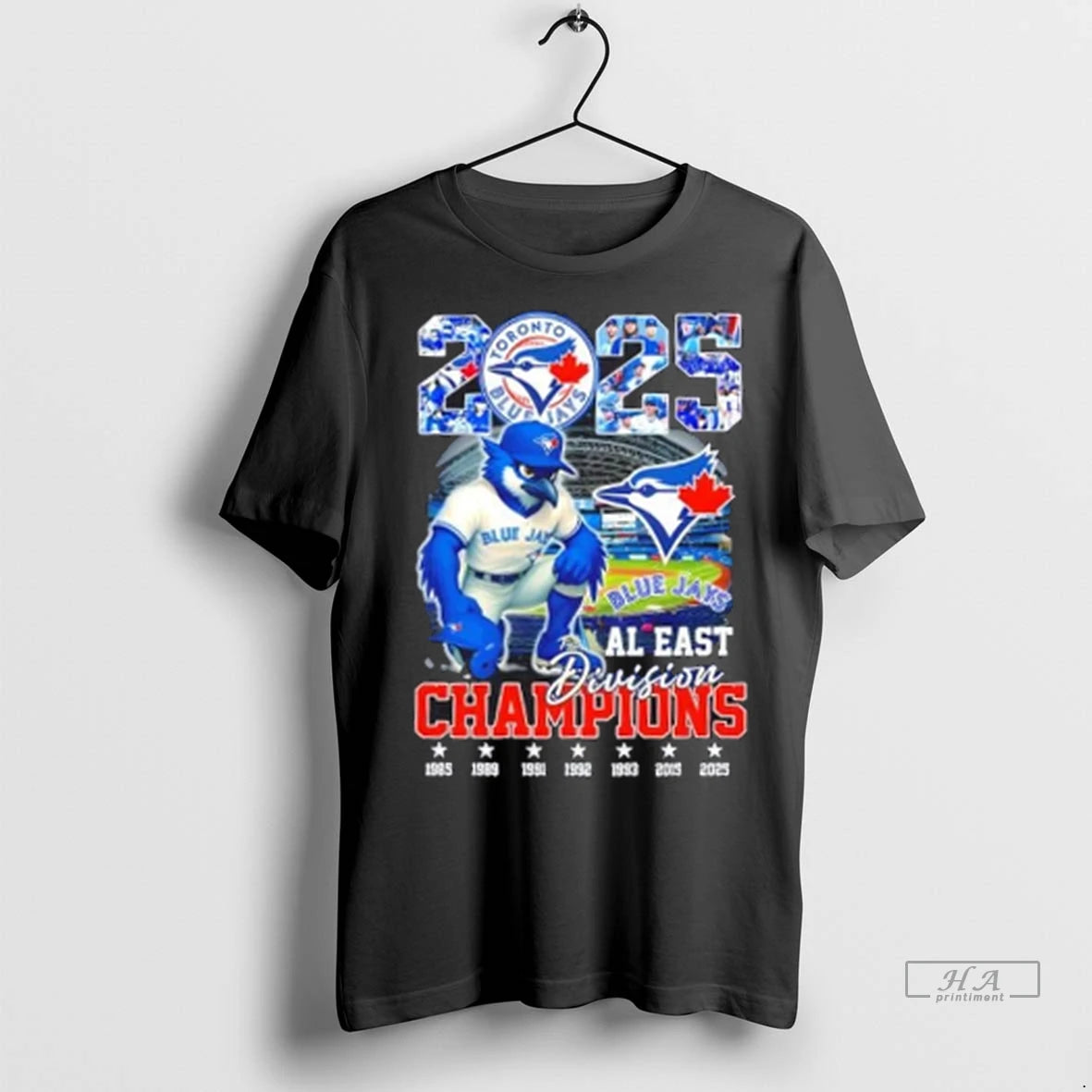 Official Trendy 2025 Al East Division Champions Toronto Blue Jays Baseball Mascot Graphic Shirt Sweater