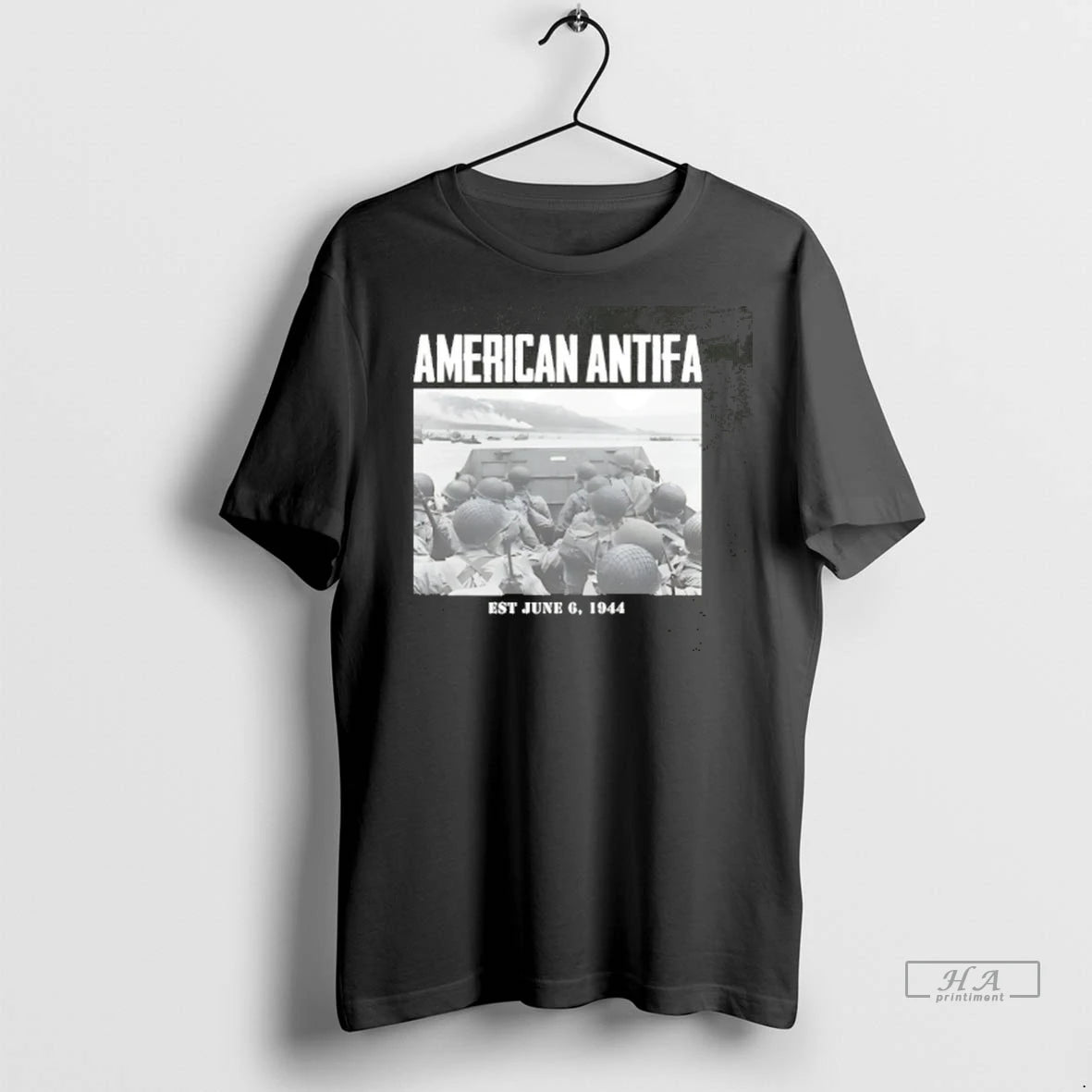 Official Trendy American Antifa Est June 6th 1944 Tee Shirt Sweater