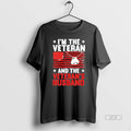 Official Trendy American Flag Im The Veteran And The Veterans Husband