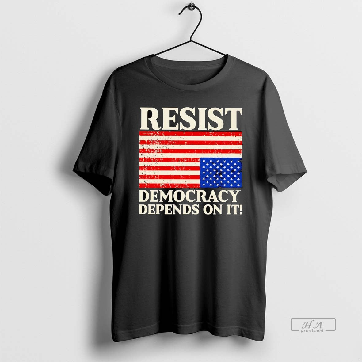 Official Trendy American Upside Down Flag Resist Democracy Depends On It