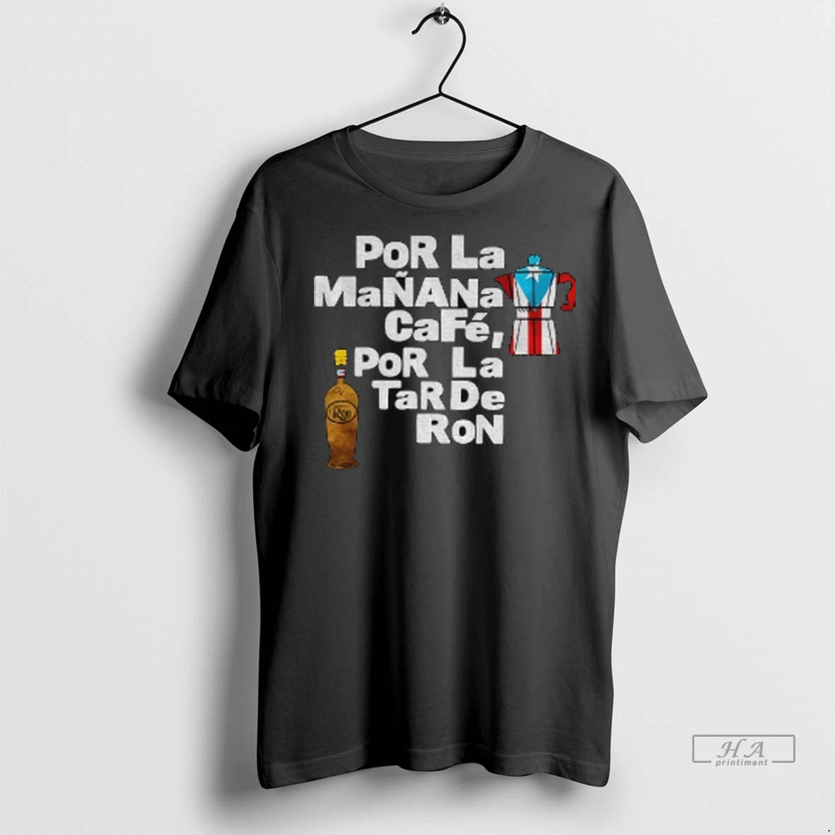 Official Trendy Bad Bunny Por La Manana Cafe Por La Tarde Ron Shirt Sweater