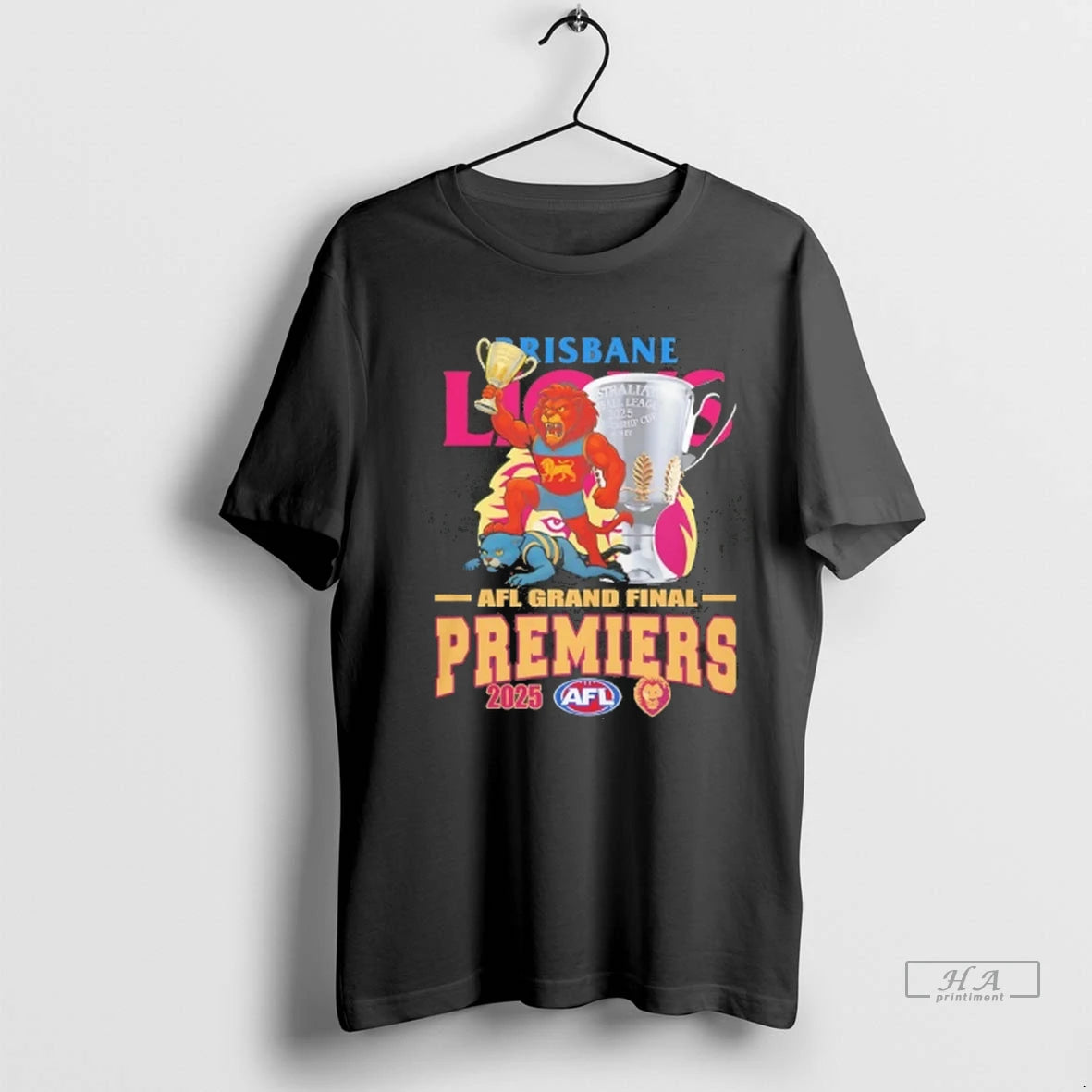 Official Trendy Brisbane Lions 2025 Afl Grand Final Premiers Mascot Tee Shirt Sweater