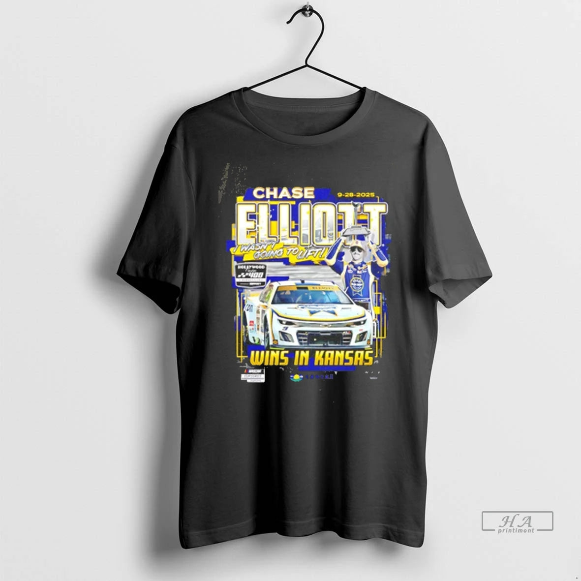Official Trendy Chase Elliott 2025 Hollywood Casino 400 Race Winner Tee Shirt Sweater
