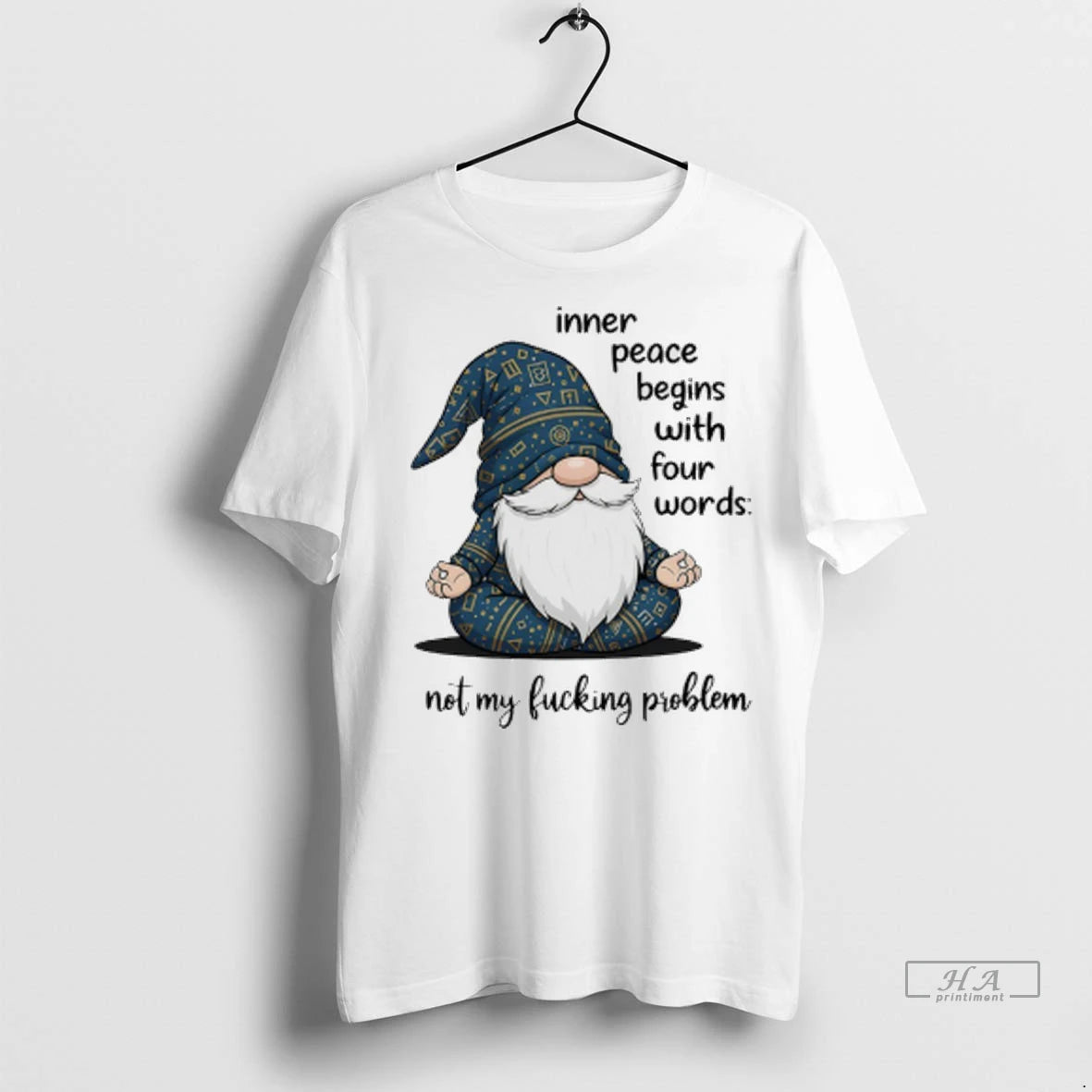 Official Trendy Gnome Yoga Inner Peace Begins With Four Words Not My Fucking Problem