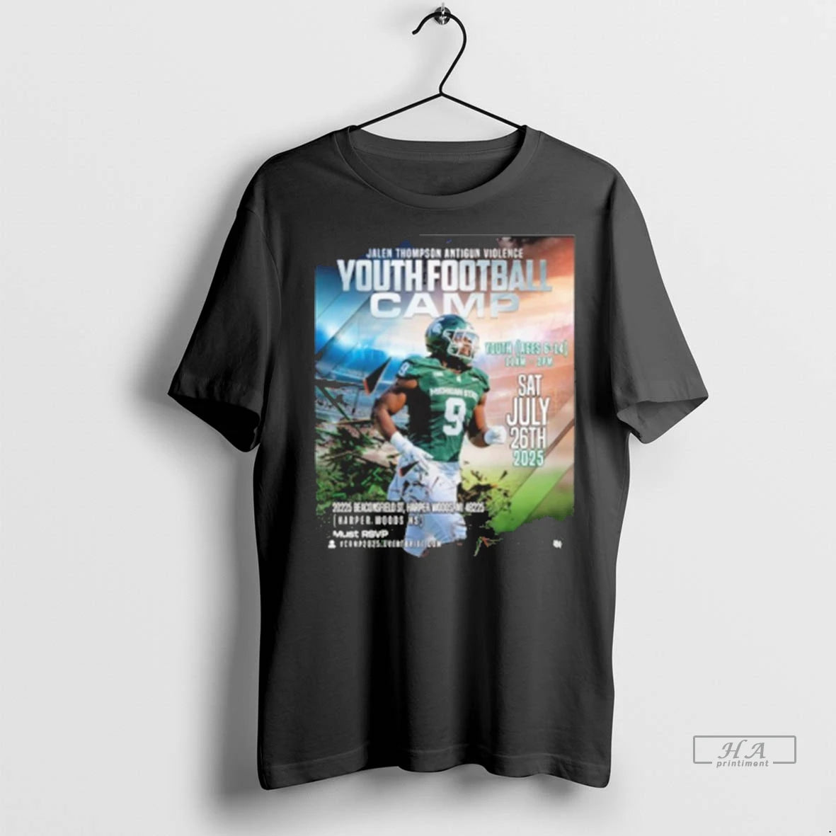 Official Trendy Jalen Thompson Anti Gun Violence Youth Football Camp Sat July 26th 2025