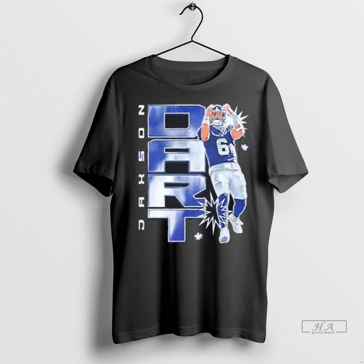 Official Trendy Jaxson Dart New York Giants Vertical Football Shirt Sweater