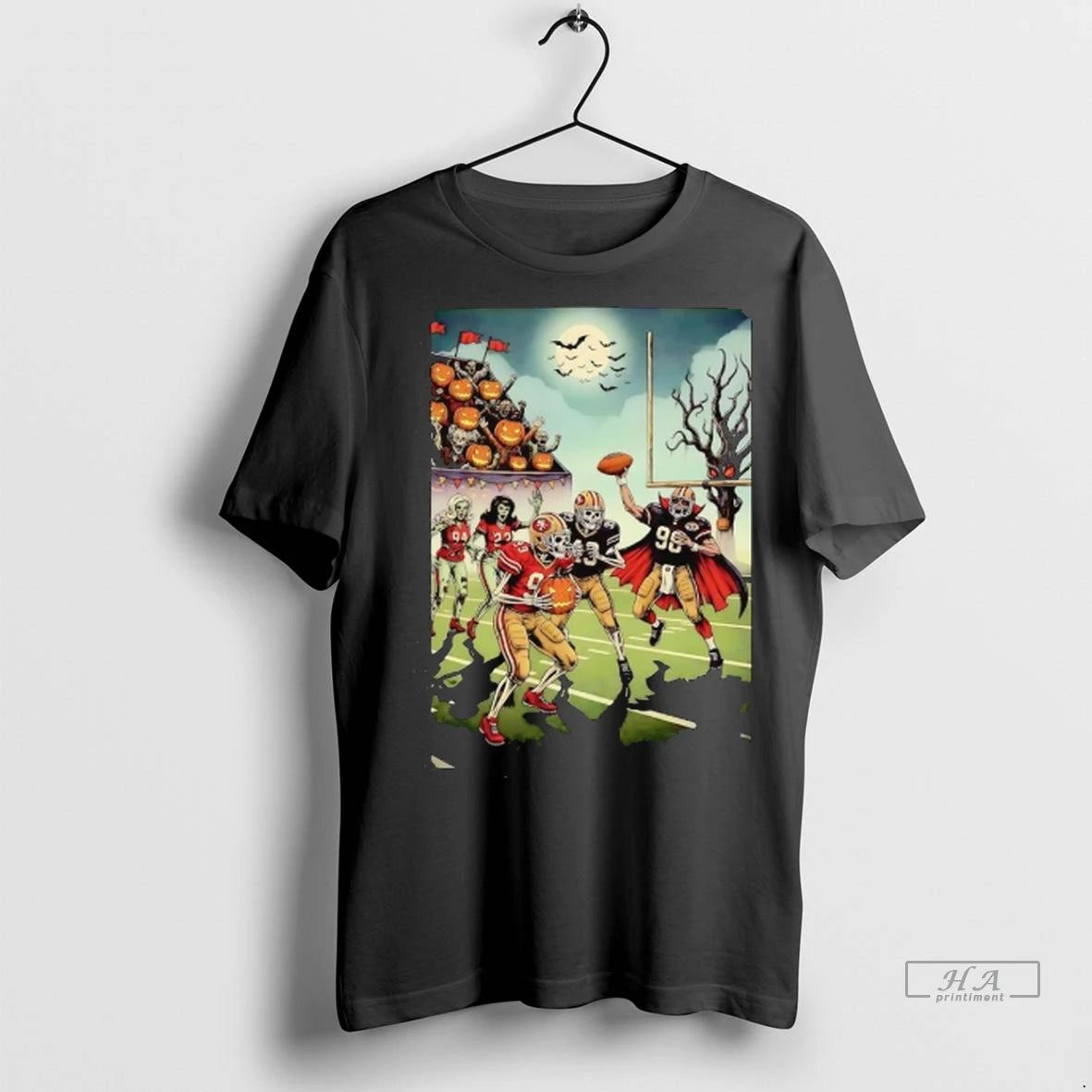Official Trendy Kc Chiefs Vs Sf 49ers Skeleton Players Halloween Shirt Sweater
