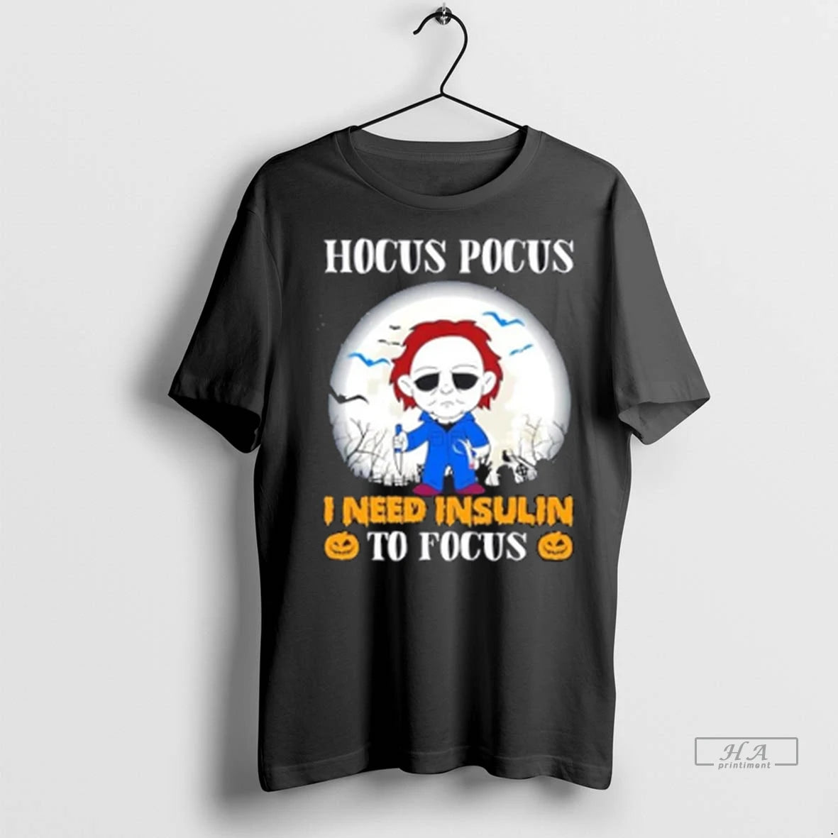 Official Trendy Michael Myers Hocus Pocus I Need Insulin To Focus Halloween Shirt Sweater
