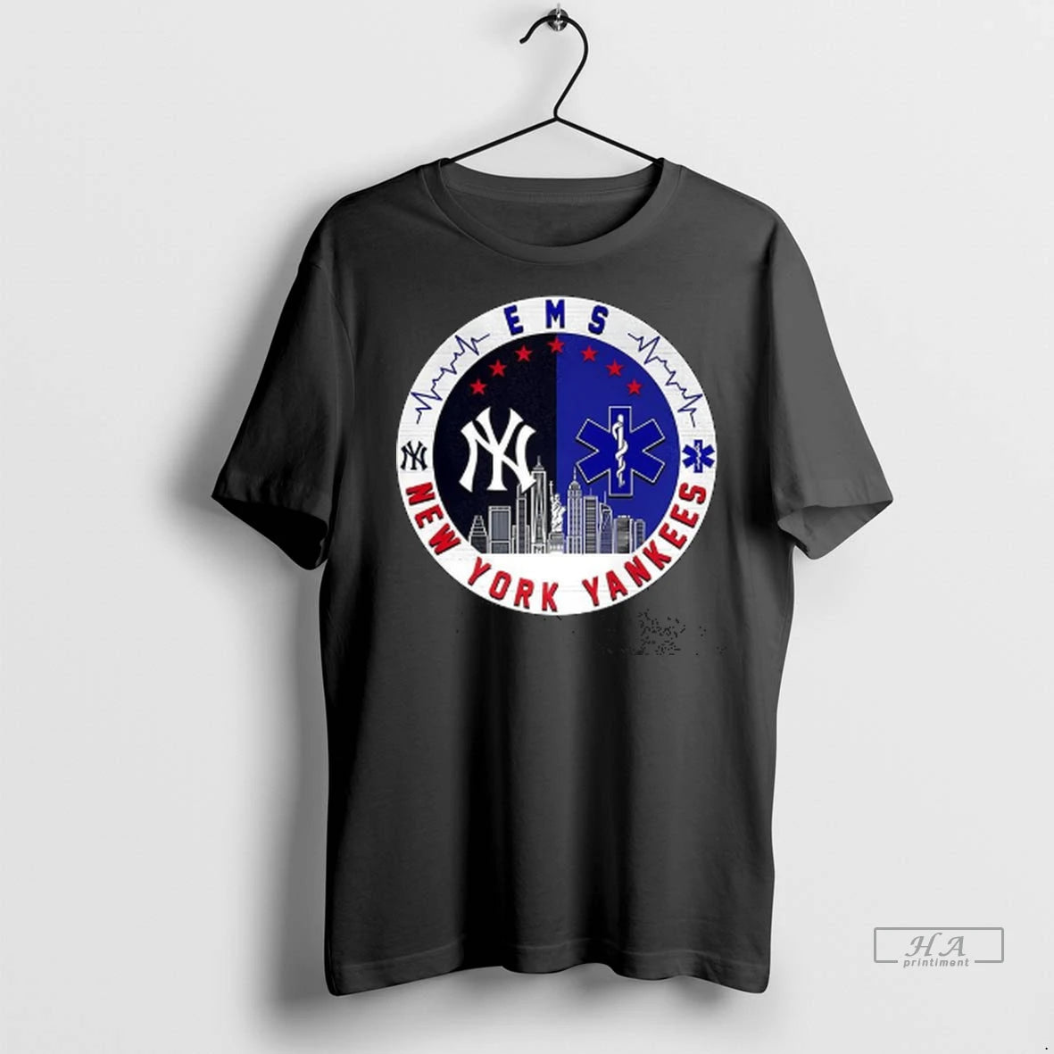 Official Trendy New York Yankess Mlb X Ems Star Of Life Skyline Logo Shirt Sweater