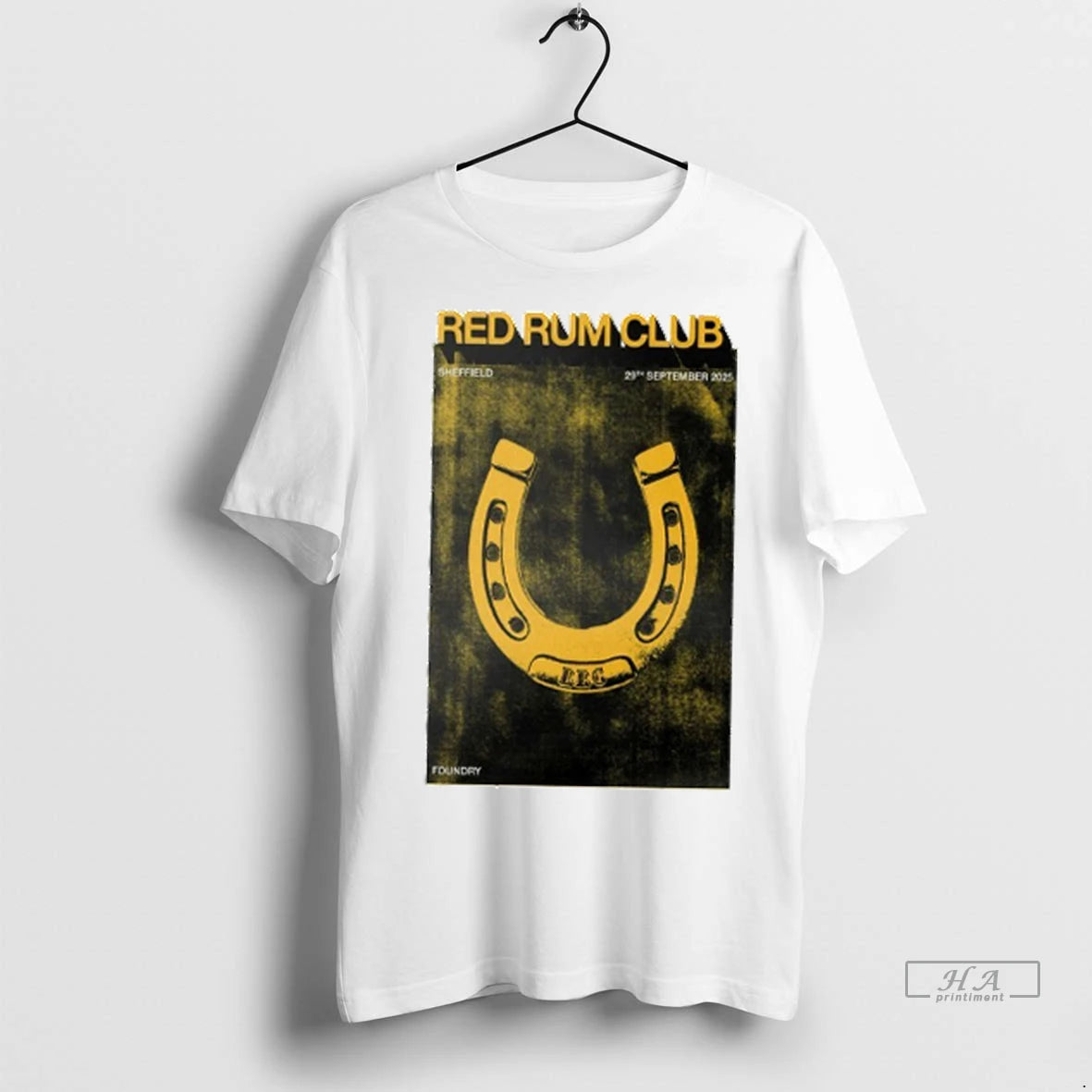 Official Trendy Red Rum Club September 29 2025 Foundry Sheffield Uk Horseshoe Shirt Sweater
