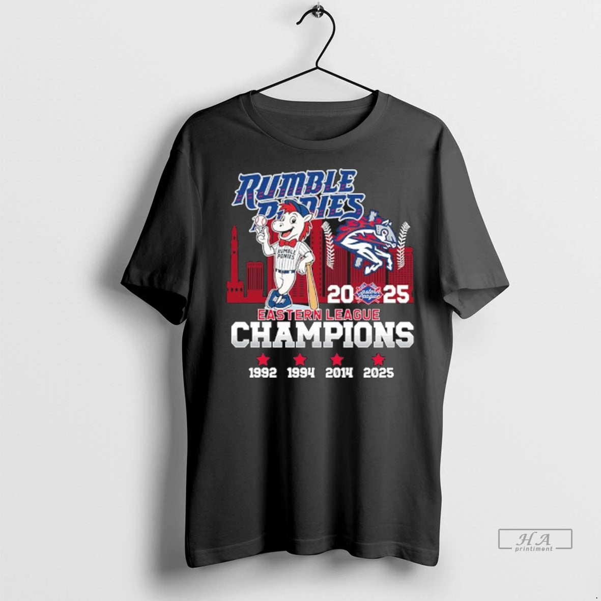 Official Trendy Rumble Ponies Mascot 2025 Eastern League Champions Skyline Shirt Sweater