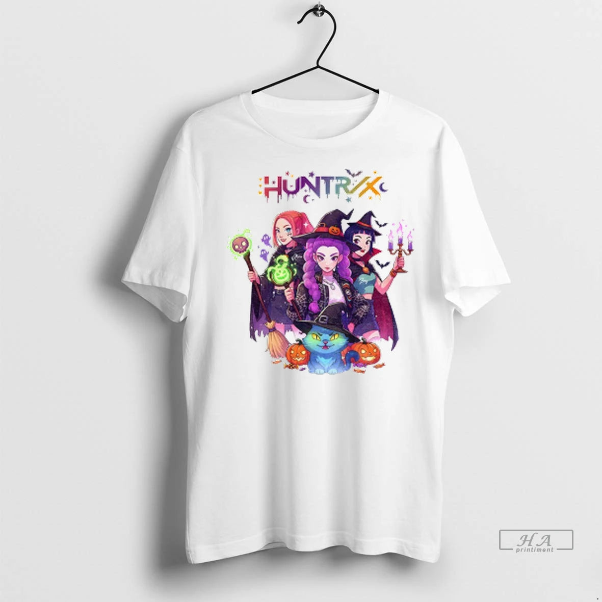 Official Trendy Spooky Huntrix Kpop Demon Hunters Derpy Tiger Halloween Shirt Sweater