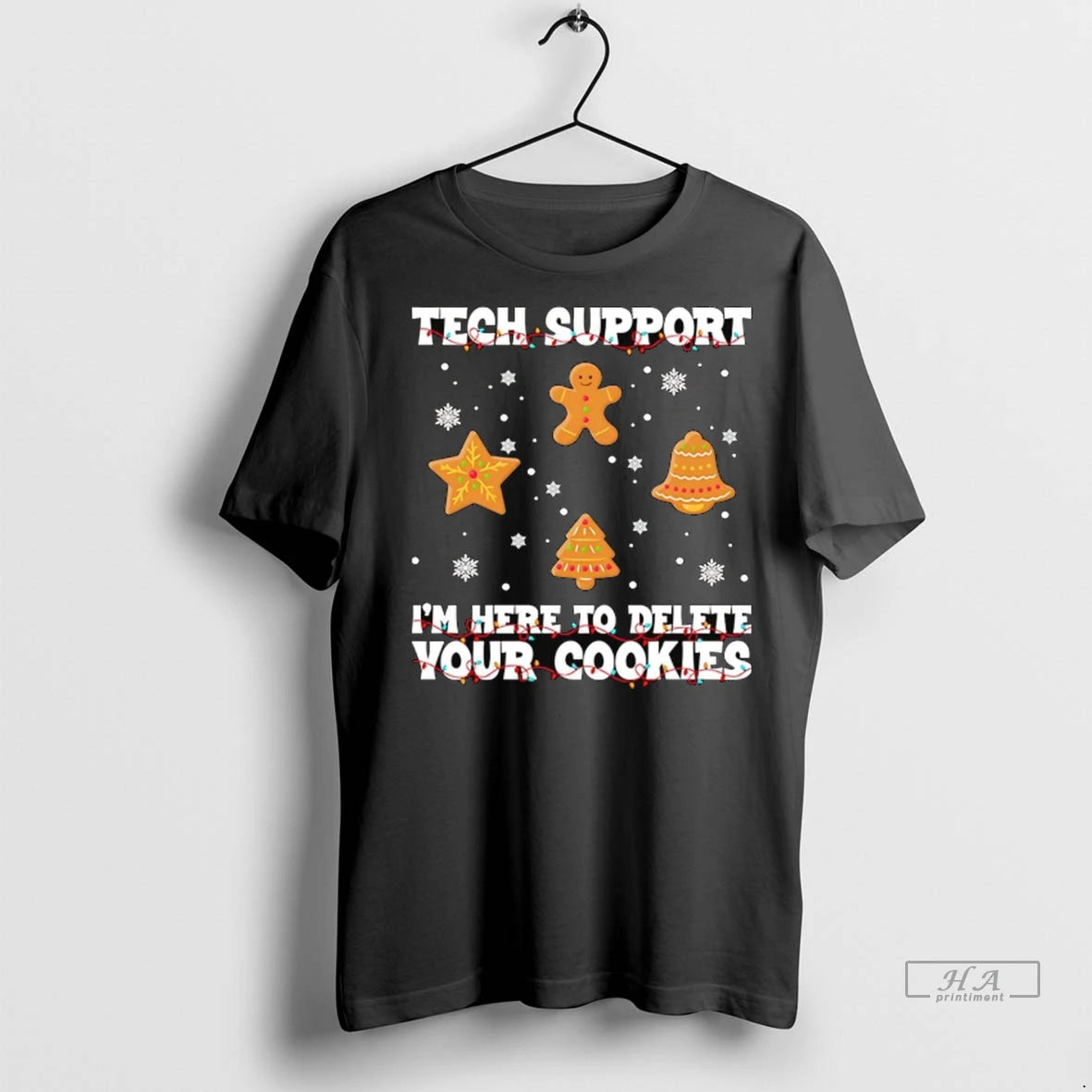 Official Trendy Tech Support Im Here To Delete Your Cookies Christmas Shirt Sweater