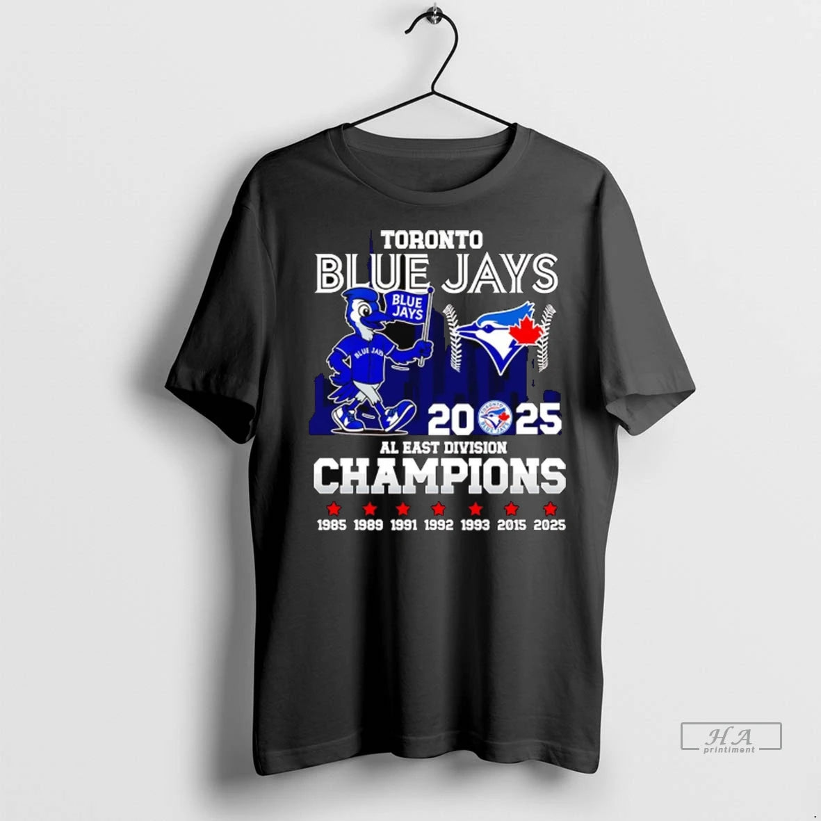 Official Trendy Toronto Blue Jays 2025 Al East Division Champions Mascot Skyline Shirt Sweater