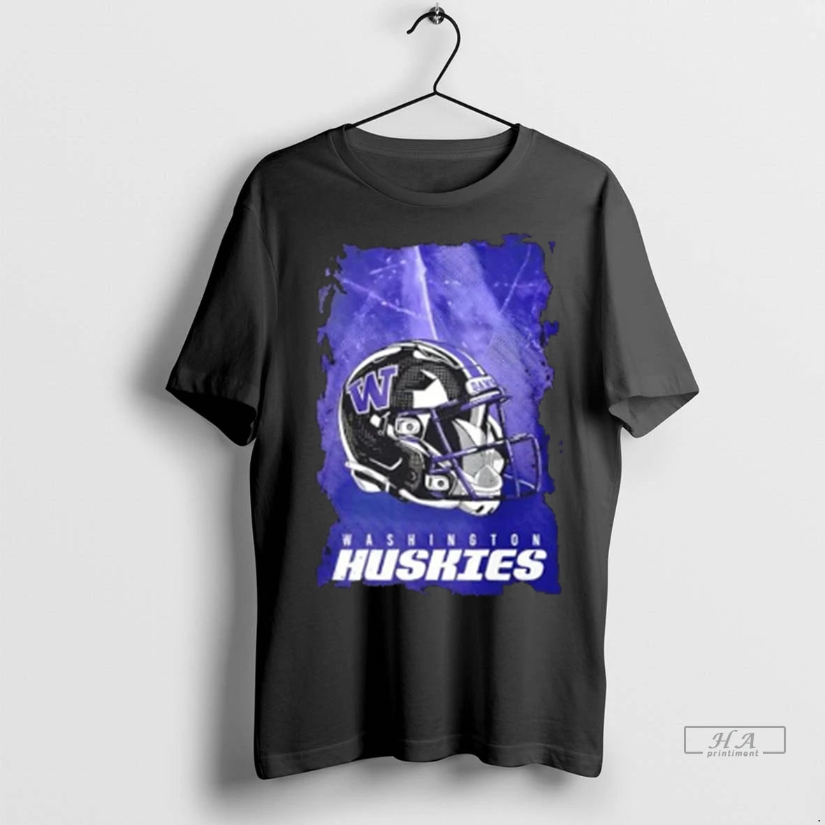 Official Trendy Washington Huskies Football Helmet Graphic Shirt Sweater