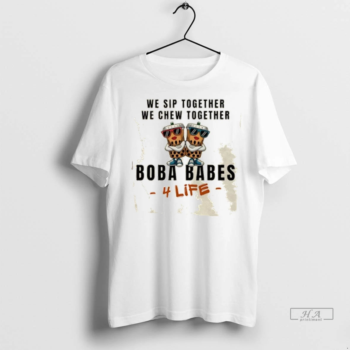 Official Trendy We Sip Together We Chew Together Boba Babes 4 Life Shirt Sweater