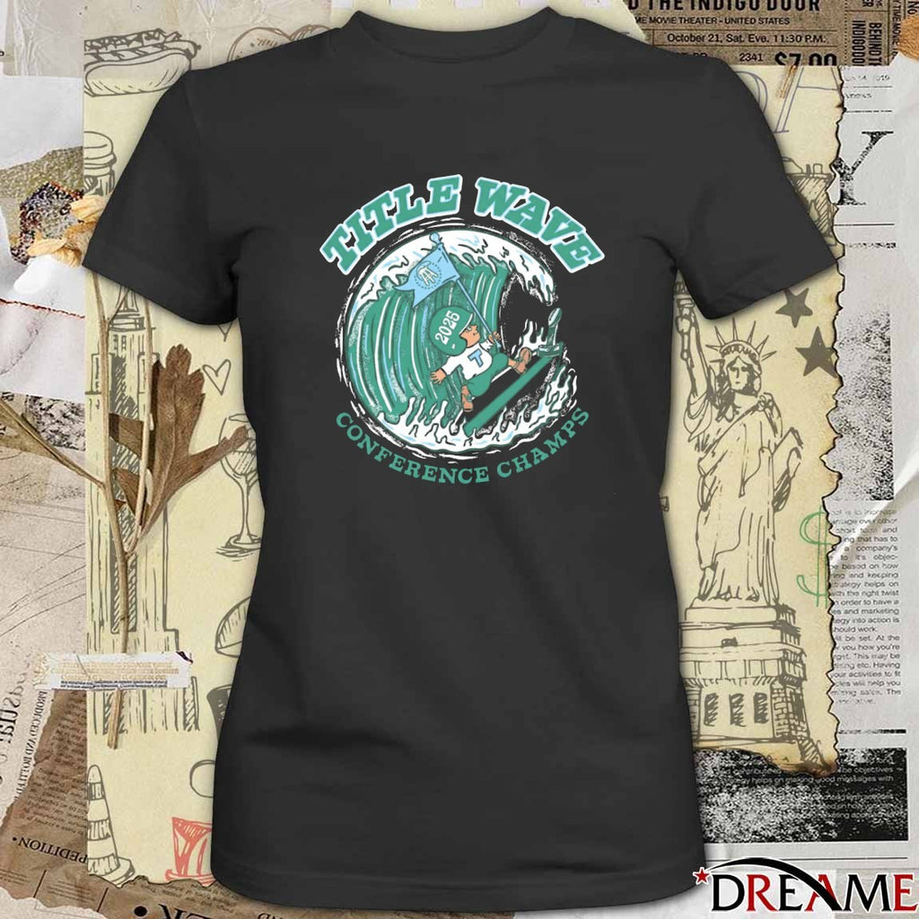 Tulane Green Wave 2025 Title Wave Conference Champs t-shirt