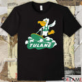 Tulane Green Wave Mascot Surfboard logo t-shirt