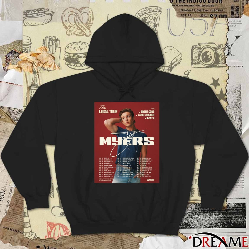 Ty Myers The Legal Tour With Brent Cobb Lanie Gardner Benny G 2026 Signature Poster t-shirt