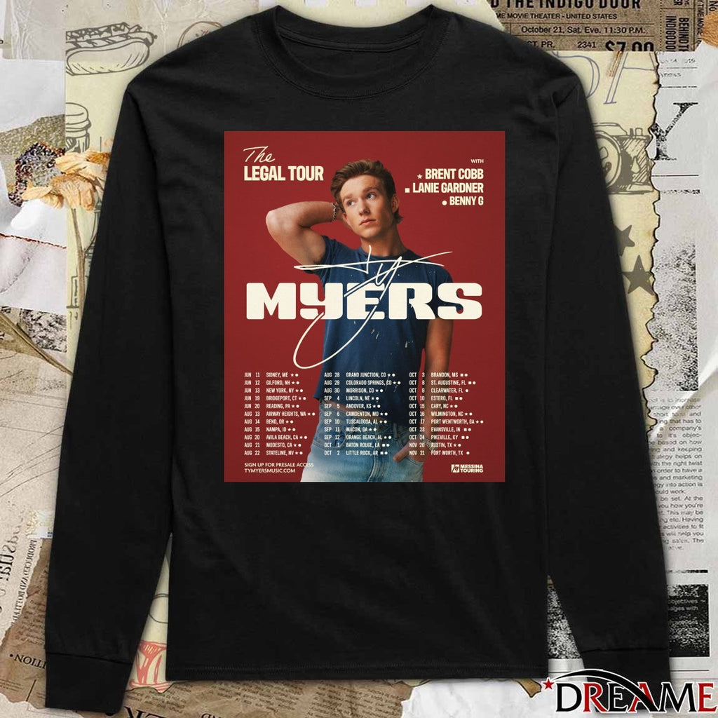 Ty Myers The Legal Tour With Brent Cobb Lanie Gardner Benny G 2026 Signature Poster t-shirt