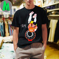 Tyrese Haliburton Dunk Pose Overhead Angle Shirt