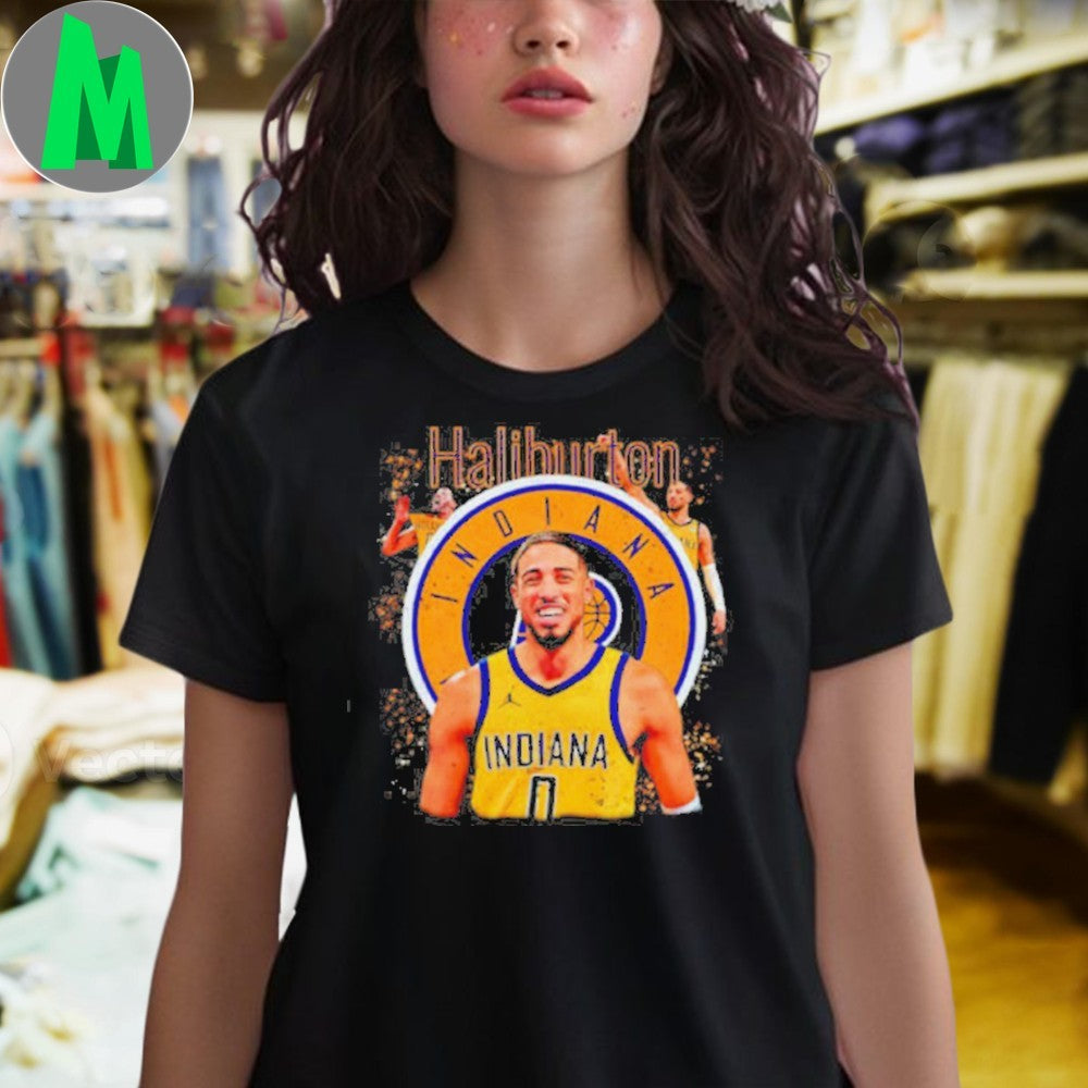 Tyrese Haliburton Indiana Pacers NBA Basketball Player Fan Art Shirt