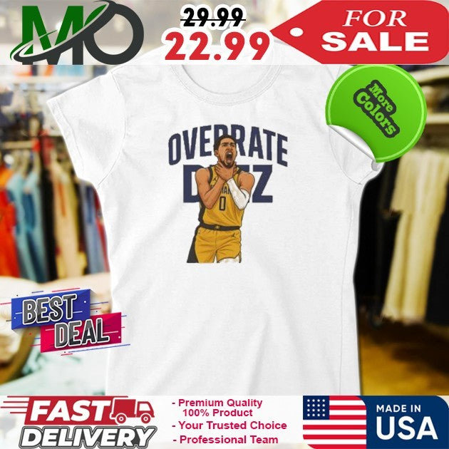 Tyrese Haliburton Overrate Deez Funny Choke Meme Basketball Fan T-Shirt