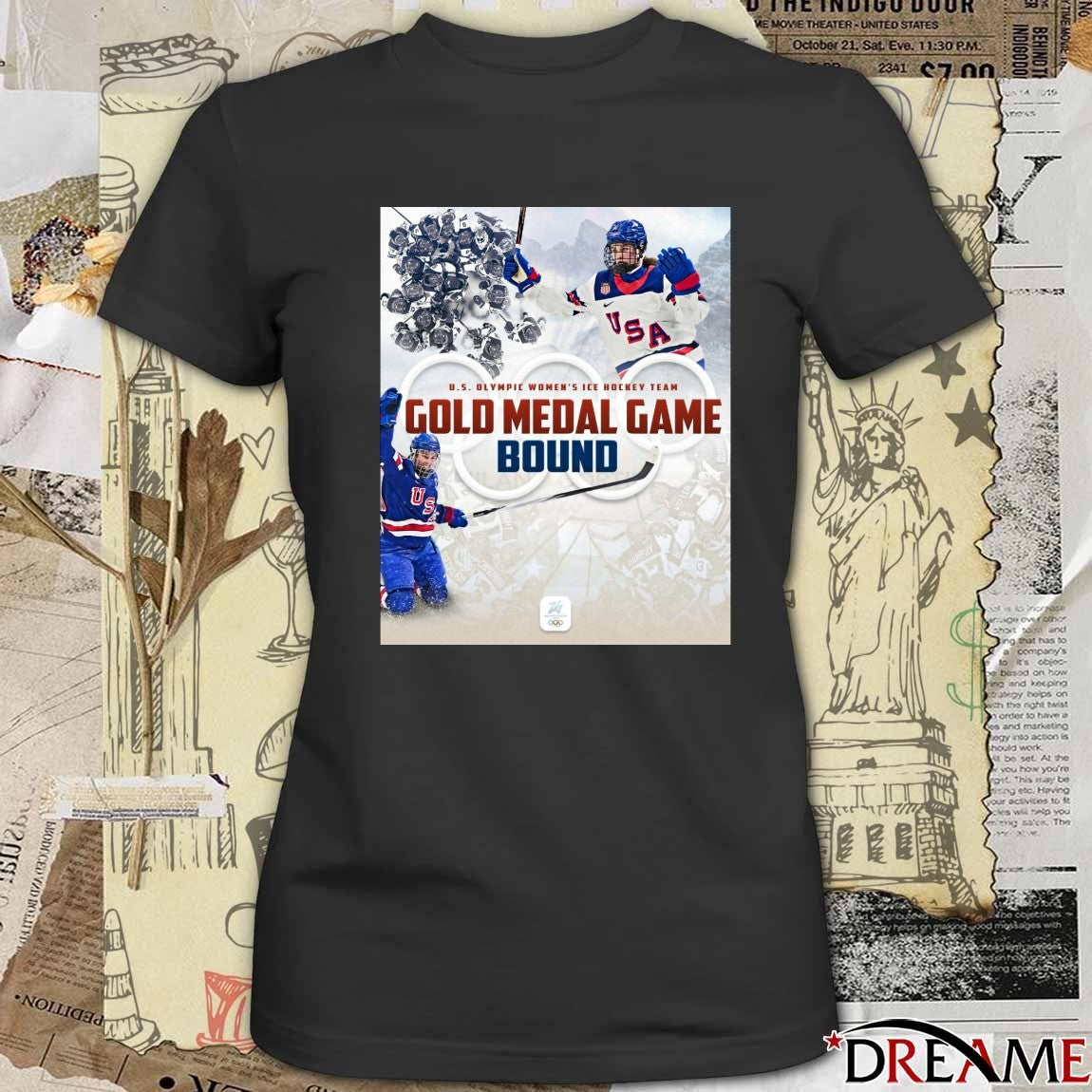 U.S Olympic Women’s Ice Hockey Team Gold Medal Game Bound Winter Olympics t-shirt