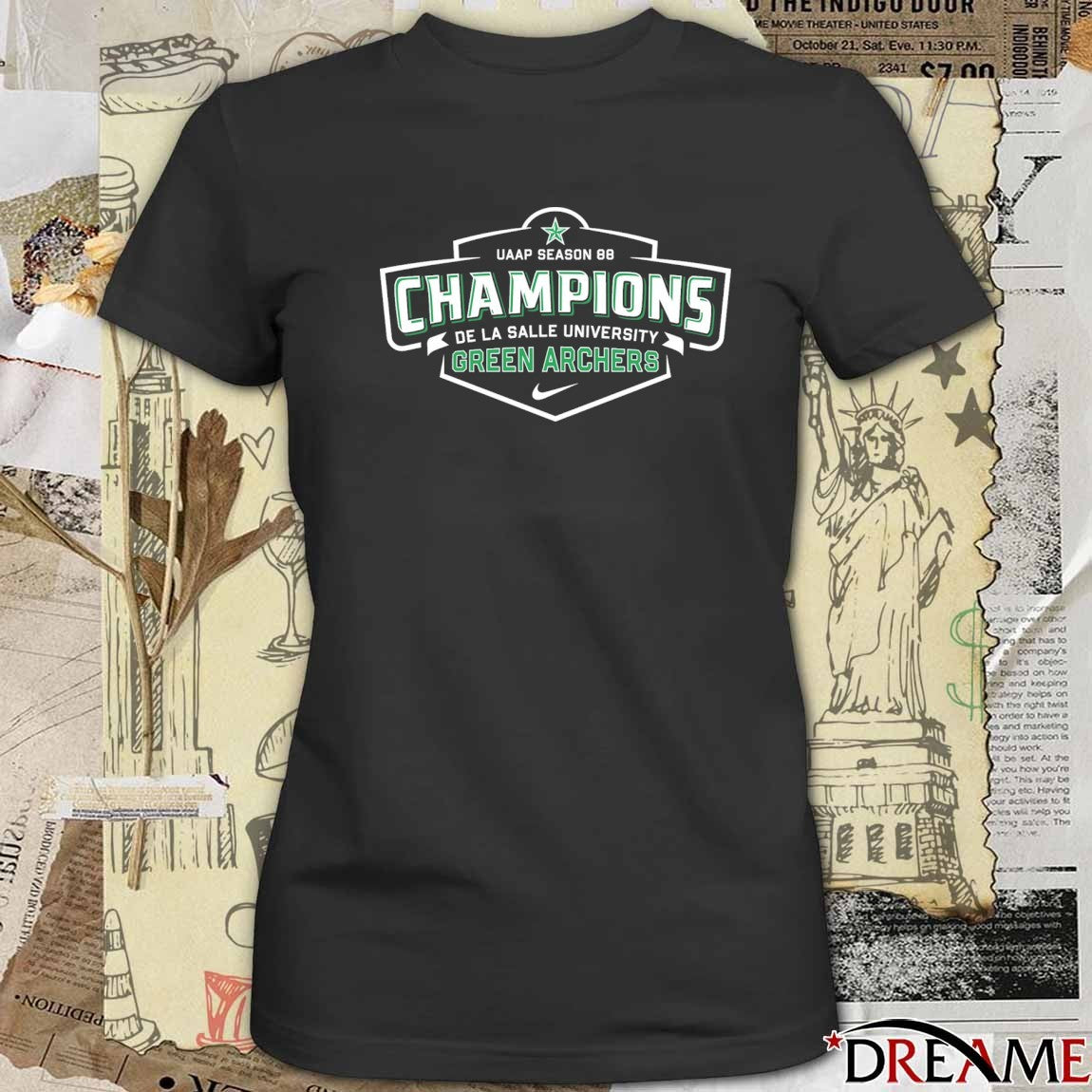 UAAP Season 88 Champions De La Salle University Green Archers Logo t-shirt