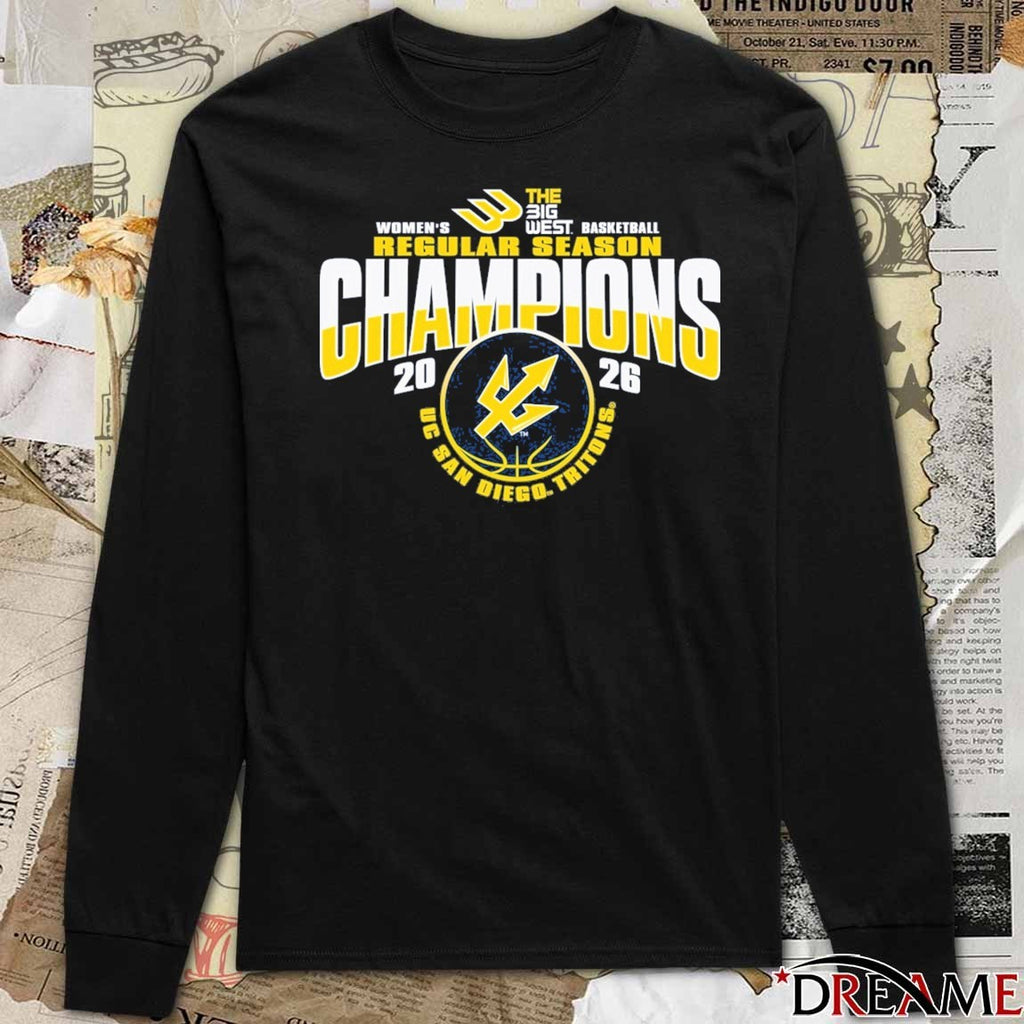UC San Diego Tritons Women’s Basketball Regular Season Champions The Big West 2026 t-shirt