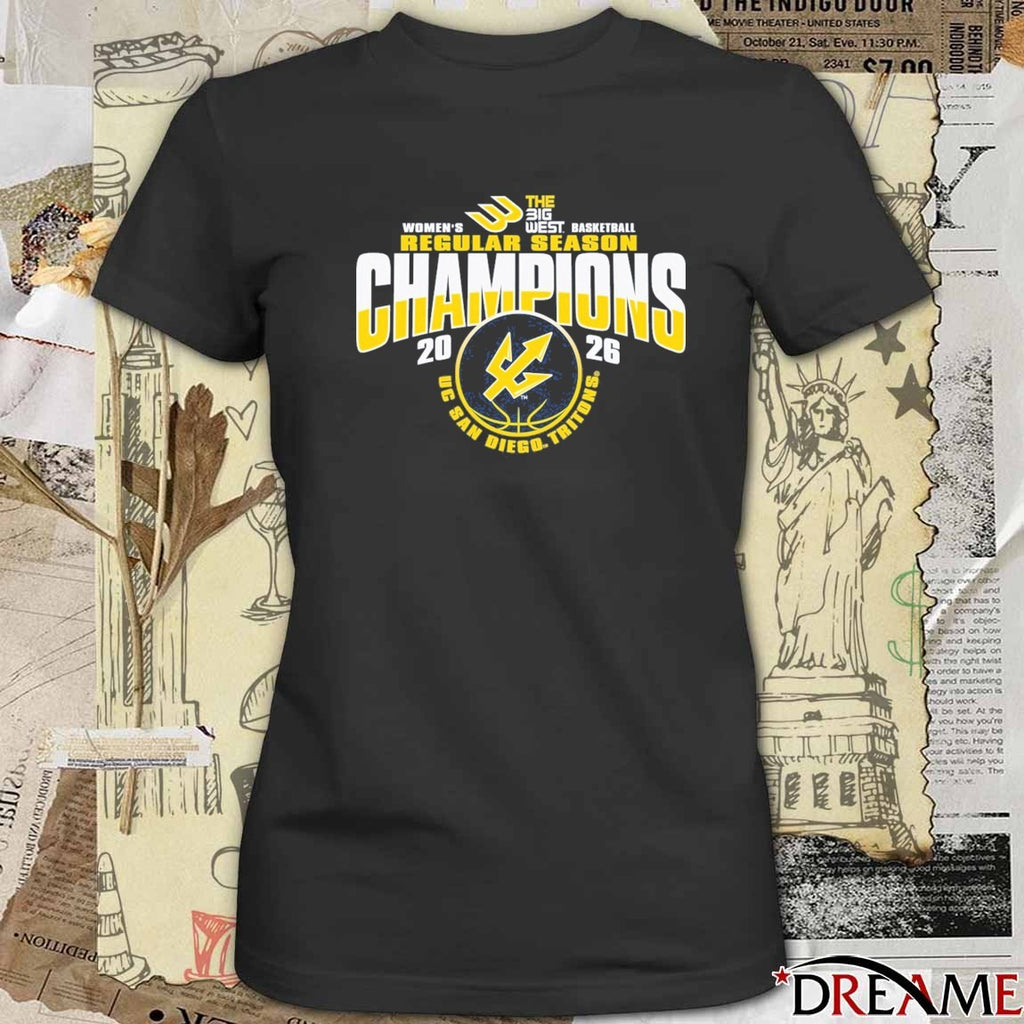 UC San Diego Tritons Women’s Basketball Regular Season Champions The Big West 2026 t-shirt