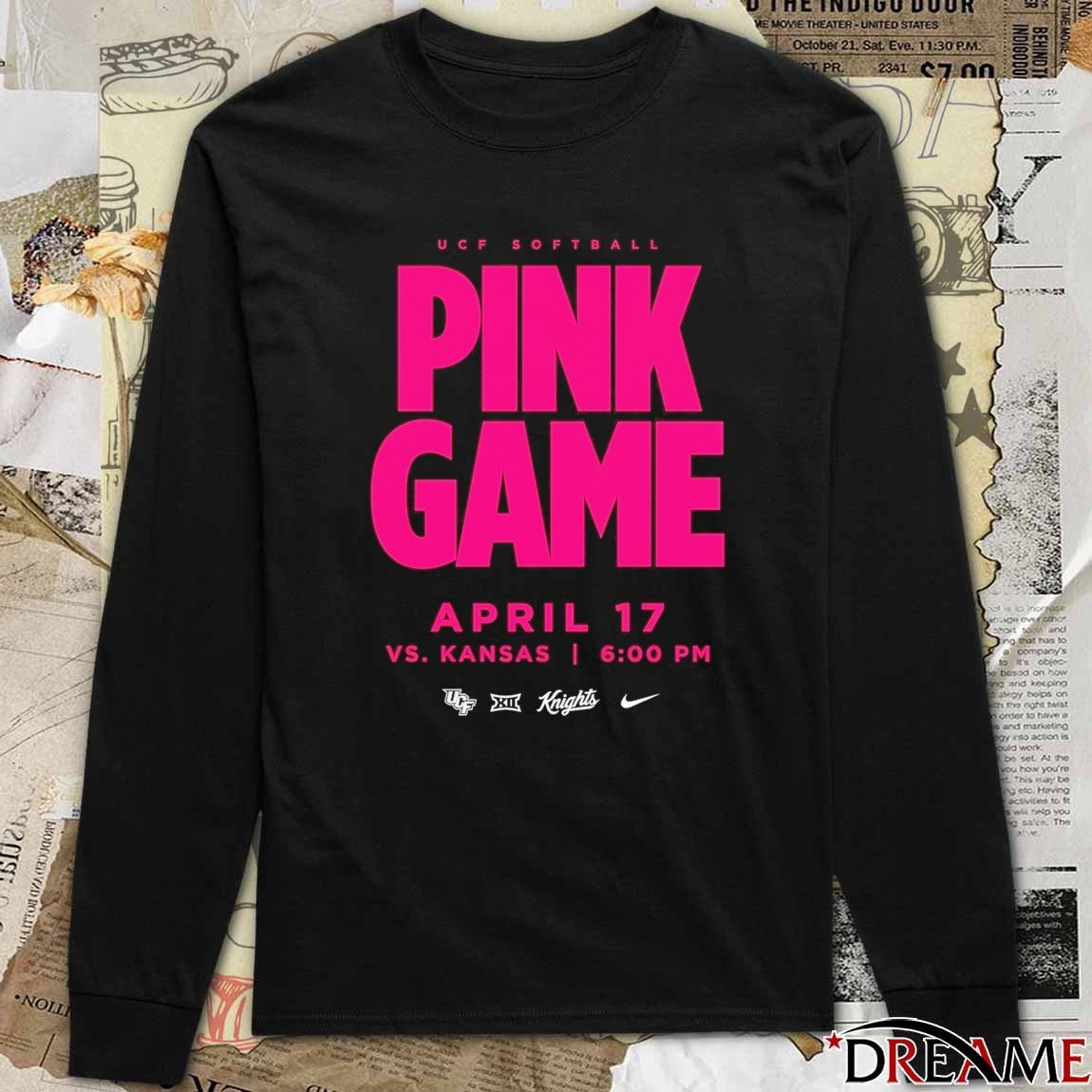 UCF Softball Pink Game April 17 Vs Kansas 2026 t-shirt