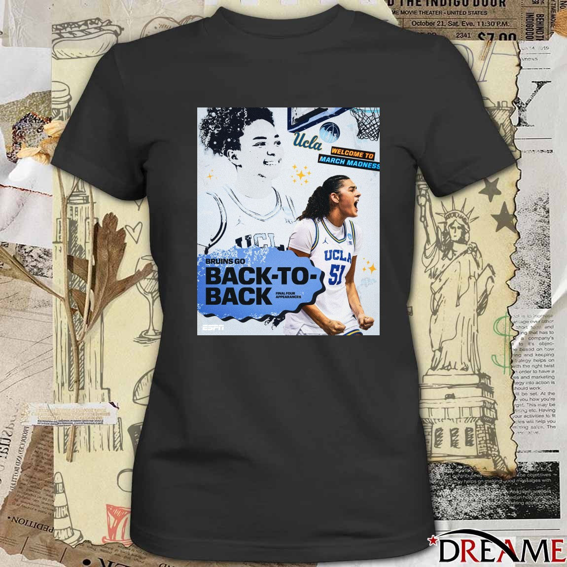 UCLA Bruins Go Back-to-back March Madness Final Four Appearances Poster t-shirt