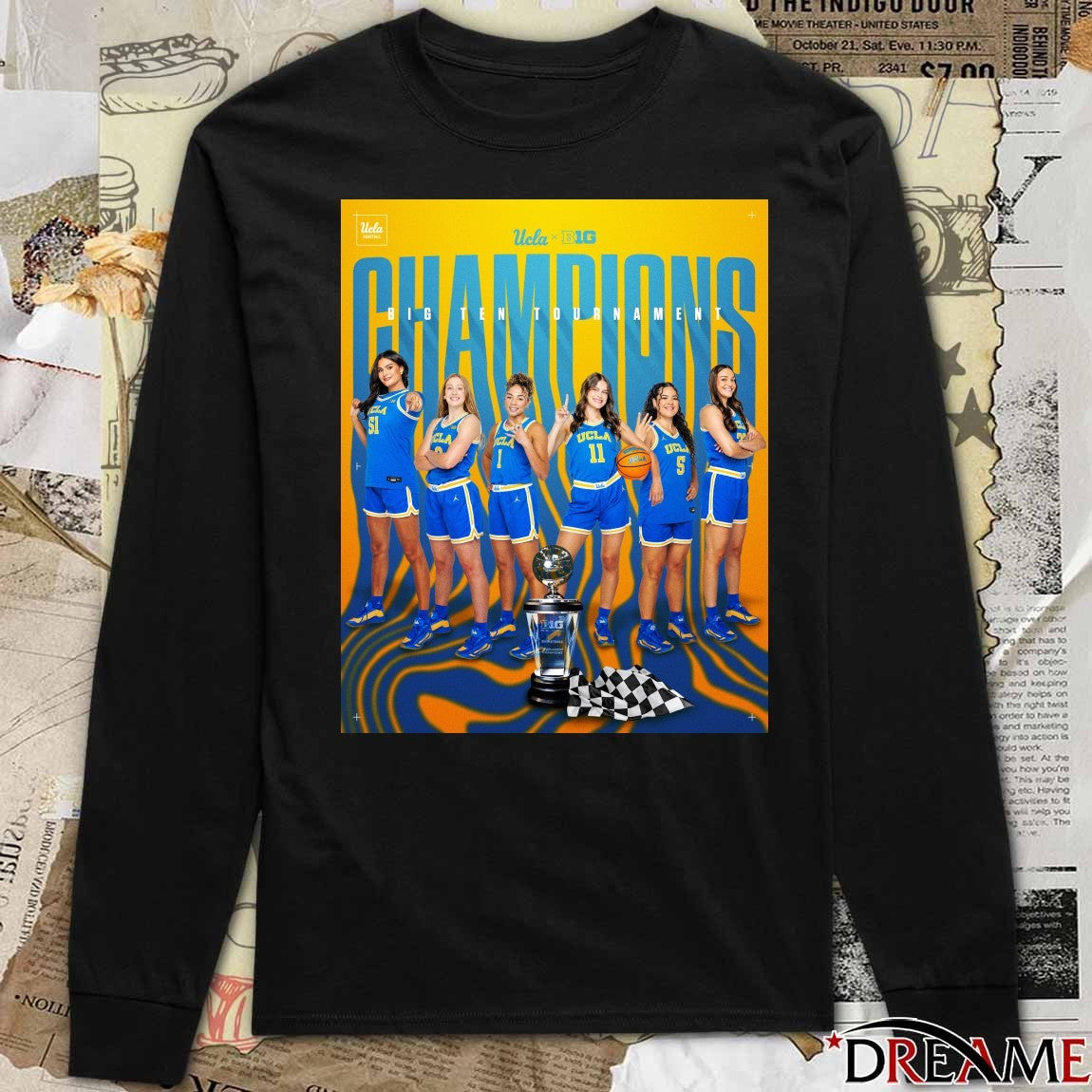 UCLA Women’s Basketball Back 2 Back Big Ten Tournament Champions Poster t-shirt