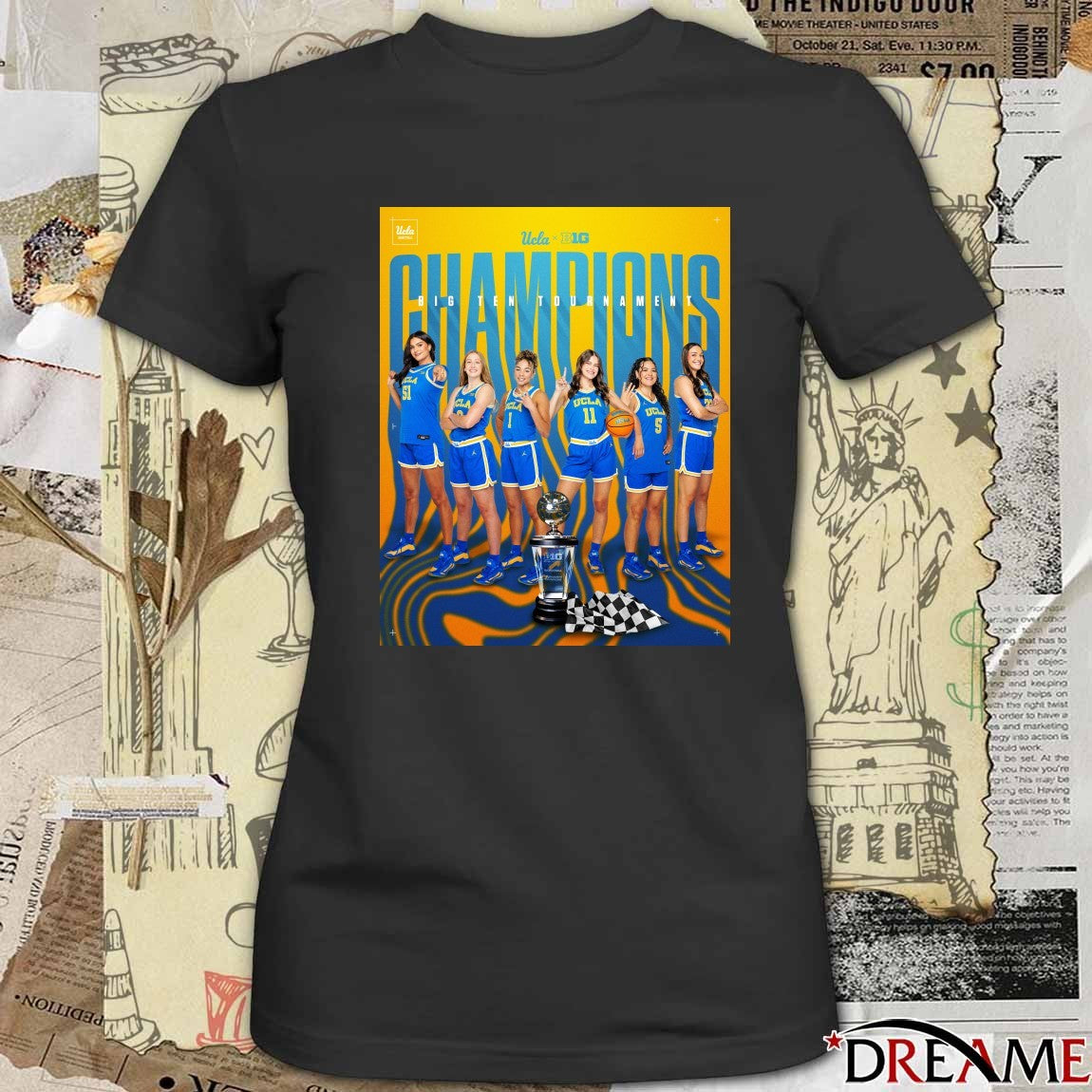 UCLA Women’s Basketball Back 2 Back Big Ten Tournament Champions Poster t-shirt