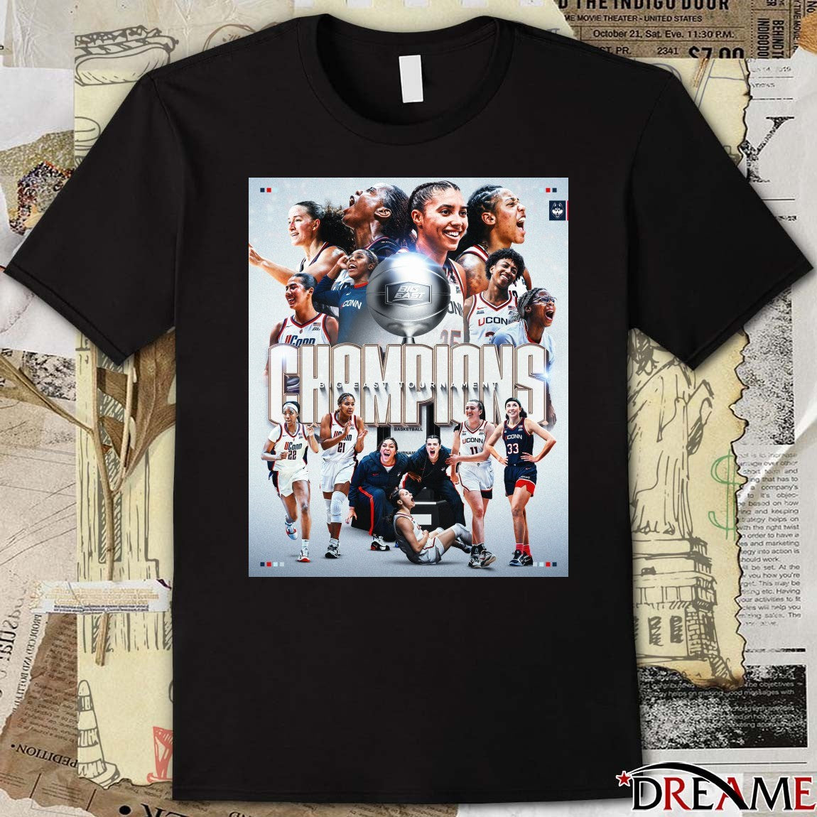 UConn Huskies Women’s Basketball 2026 Big East Champions NCAA Tournament Poster t-shirt