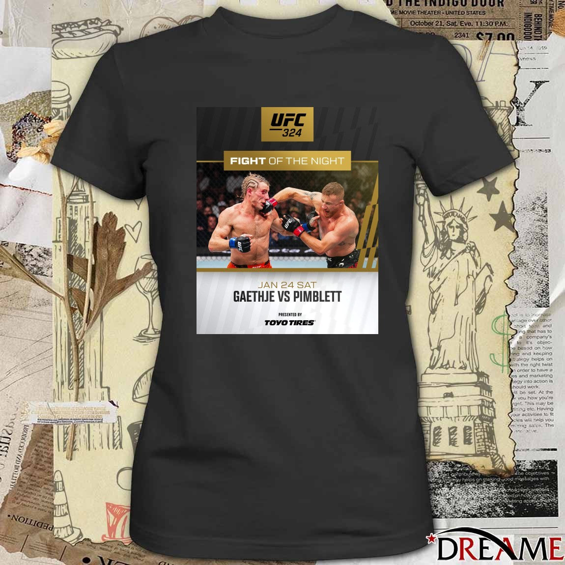 UFC 324 Fight Of The Night January 24 2026 Gaethje Vs Pimblett Poster t-shirt