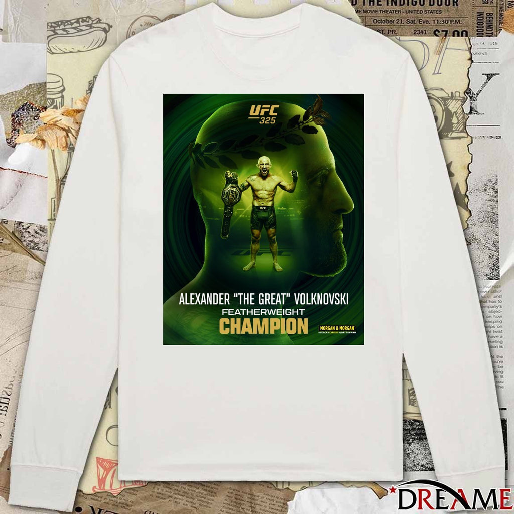 UFC 325 Alexander The Great Volkanovski defeats Diego Lopes Featherweight Champion Poster t-shirt