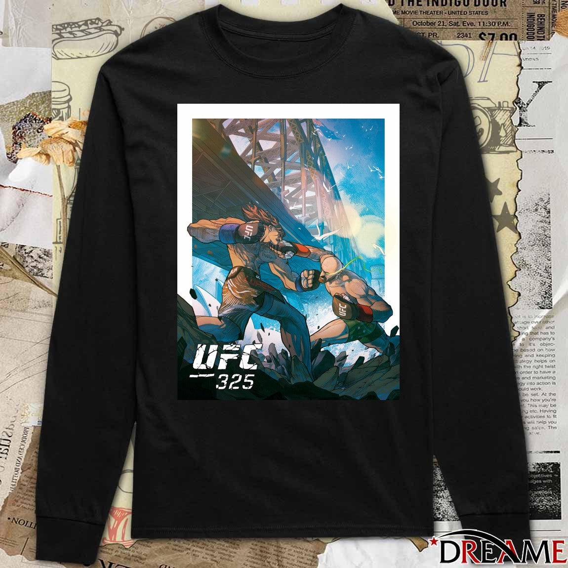 UFC 325 Volkanovski Vs Lopes 2 Artist Series Comic Style Art Poster t- shirt