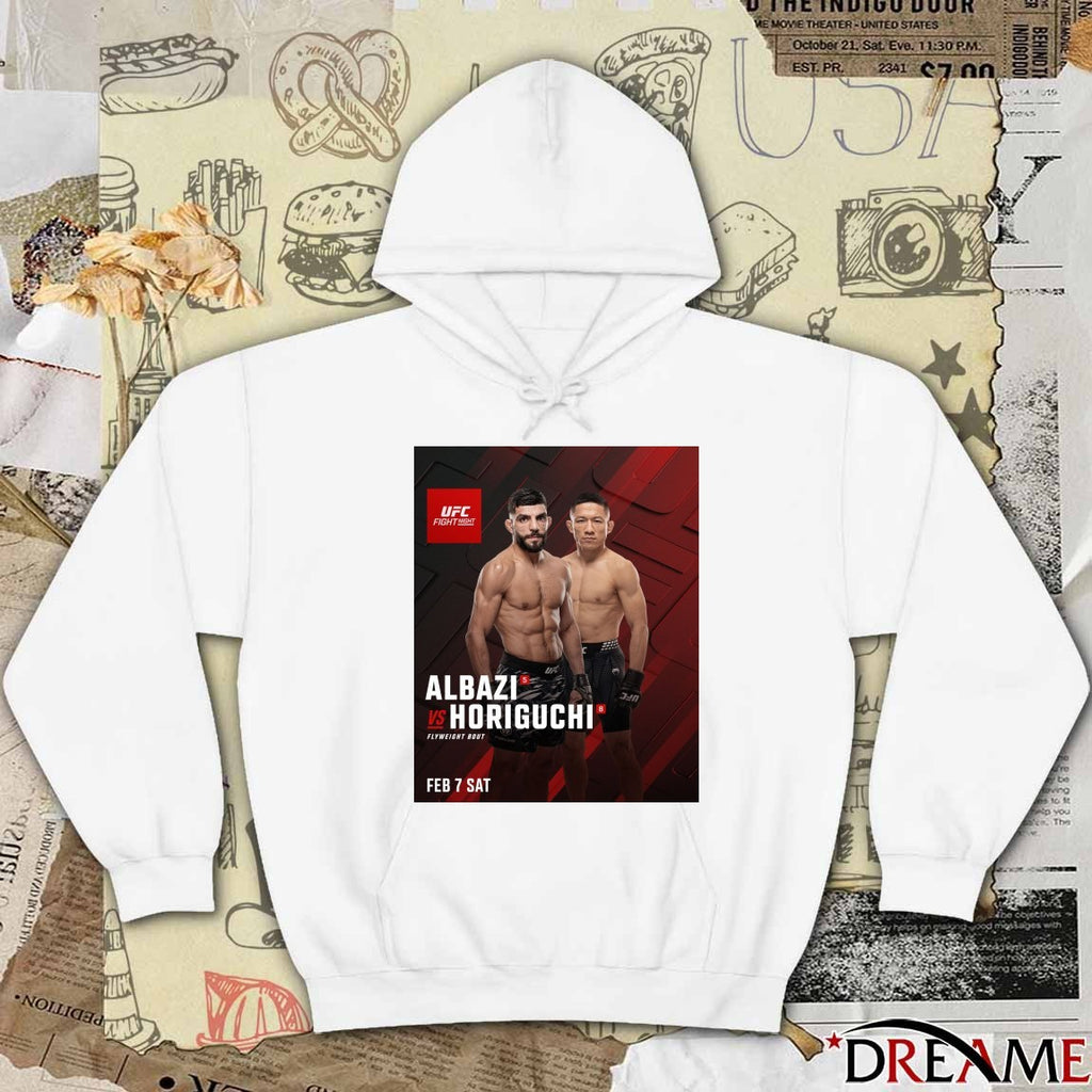 UFC Fight Night Amir Albazi Vs Kyoji Horiguchi Flyweight Bout February 7th 2026 Poster t-shirt