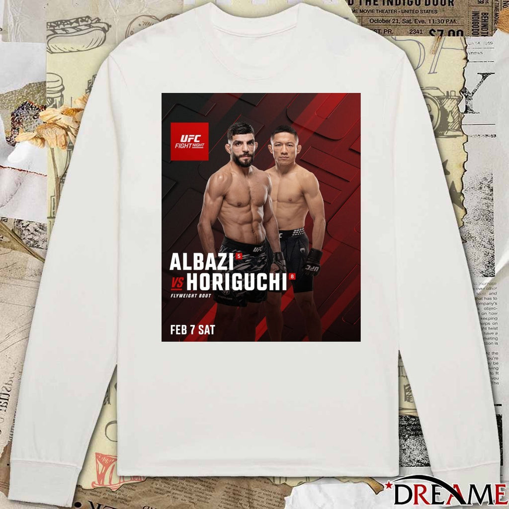 UFC Fight Night Amir Albazi Vs Kyoji Horiguchi Flyweight Bout February 7th 2026 Poster t-shirt