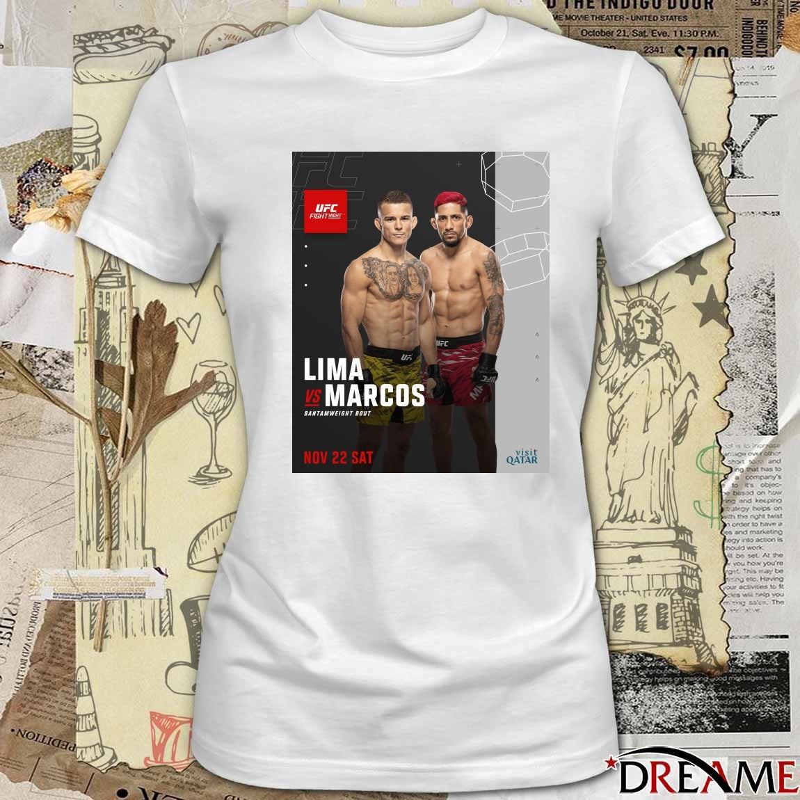 UFC Fight Night Lima Vs Marcos Bantamweight Bout November 22 2025 Poster t-shirt