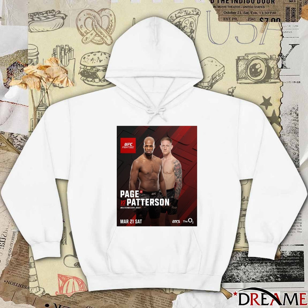 UFC Fight Night Page Vs Patterson Welterweight Bout March 21 2026 Poster t-shirt
