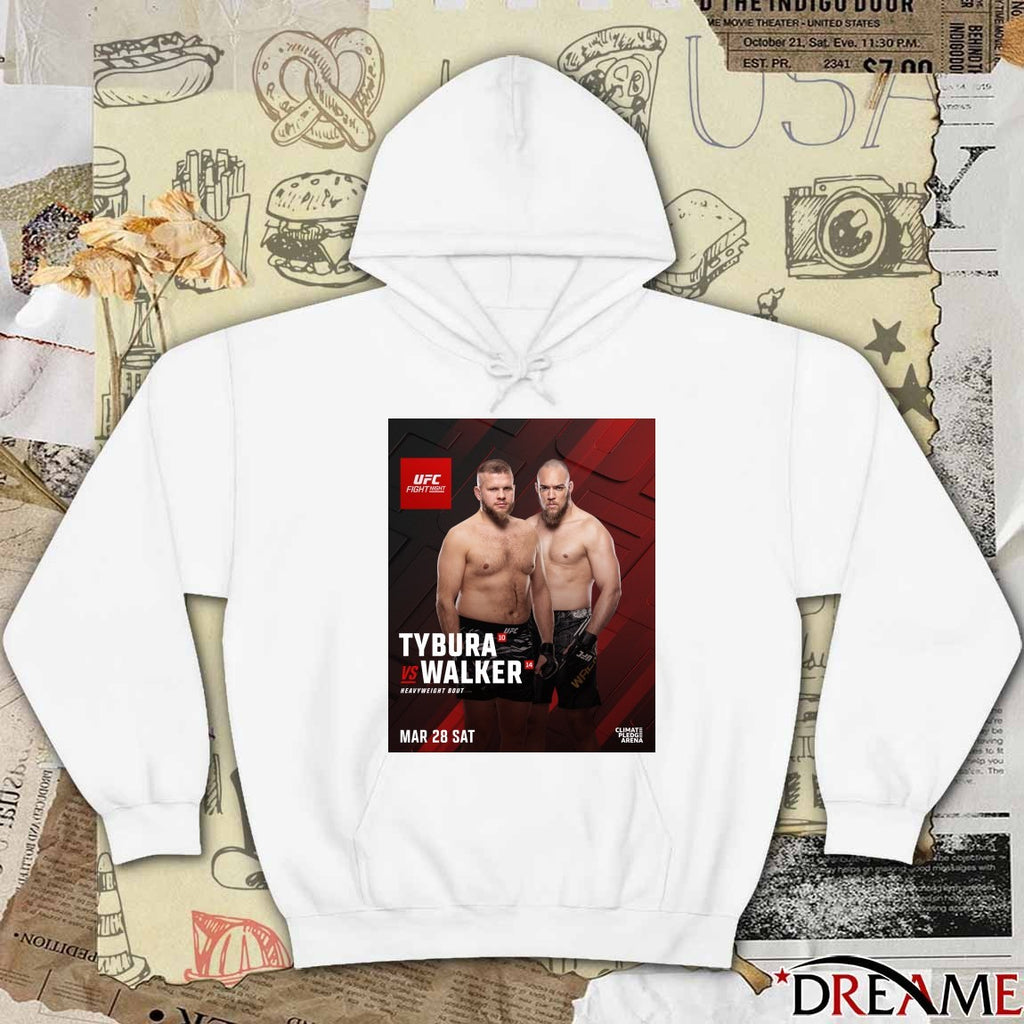 UFC Fight Night Tybura Vs Walker Heavyweight Bout March 28 2026 Poster t-shirt