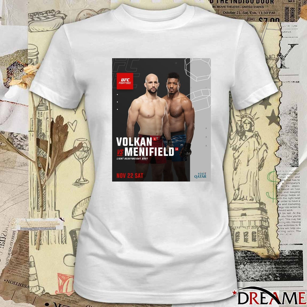 UFC Fight Night Volkan Vs Menifield Light Heavyweight Bout November 22 2025 Poster t-shirt