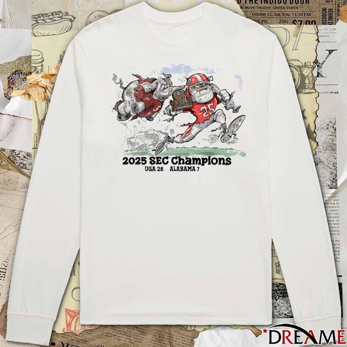 UGA 28 – 7 Alabama 2025 SEC Champions Patrick Carlson Fanart t-shirt